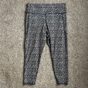 GAP Fit Power Move High Rise Ankle Leggings White Black Workout Activewear XL